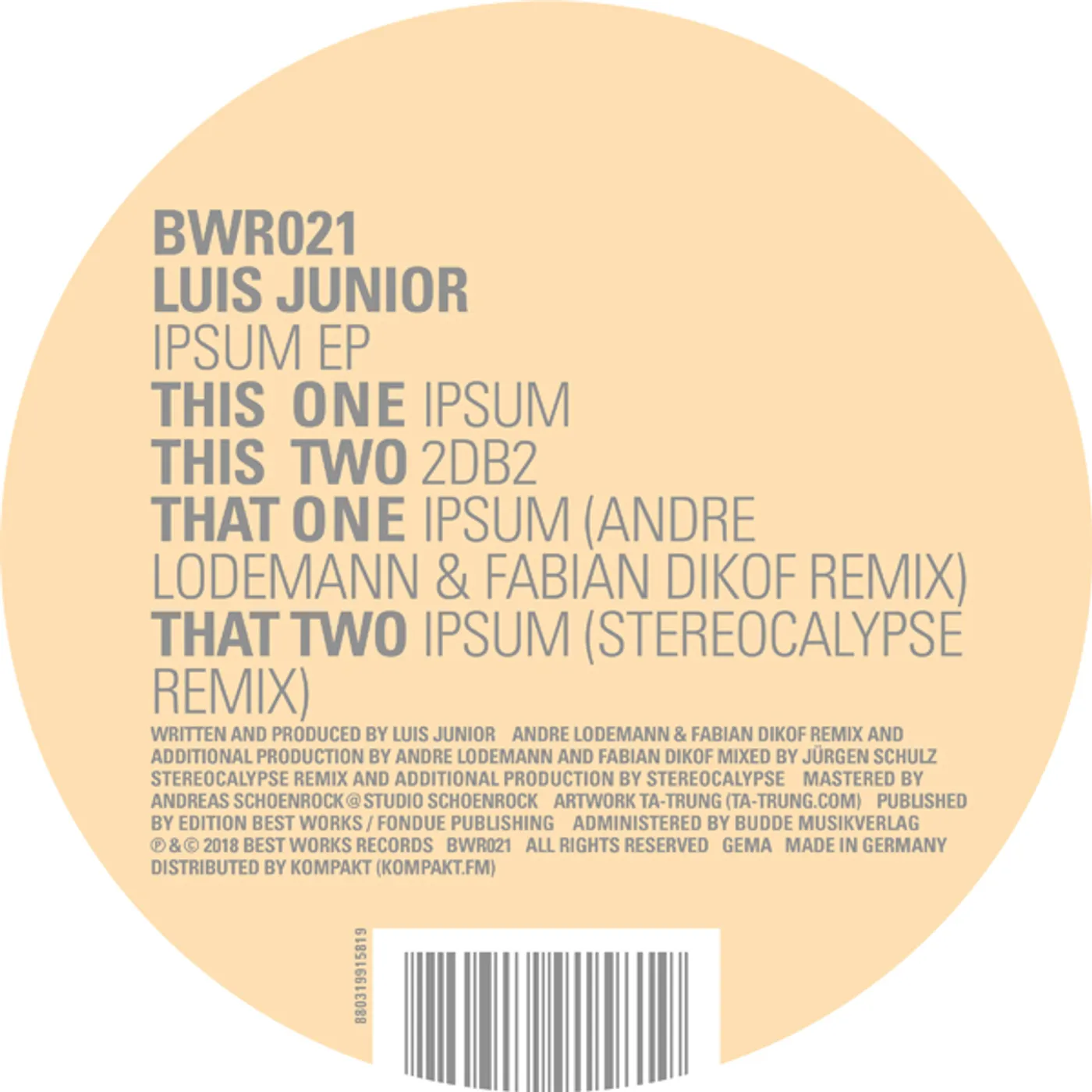 Luis Junior Ipsum Vinyl Record