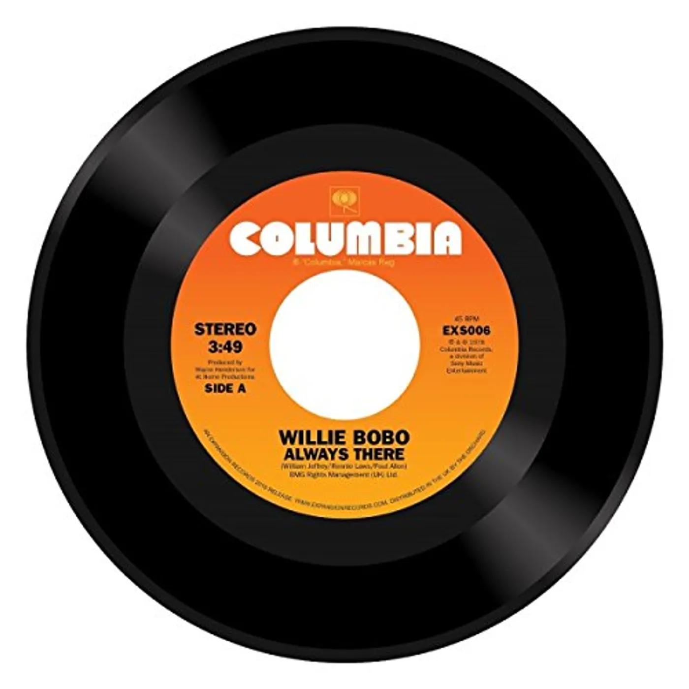 Willie Bobo ALWAYS THERE / COMIN OVER ME Vinyl Record