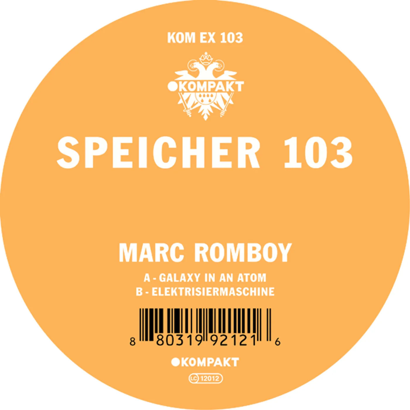 Marc Romboy Speicher 103 Vinyl Record