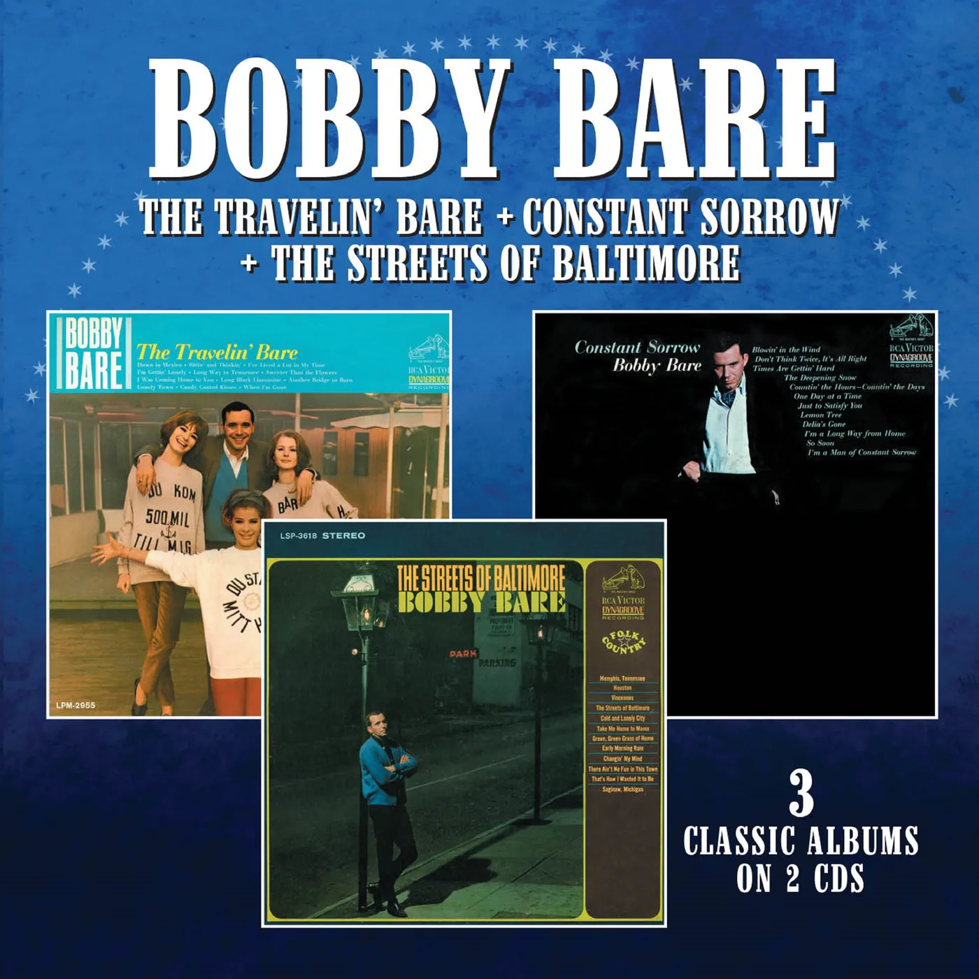 Bobby Bare TRAVELIN BARE / CONSTANT SORROW / STREETS OF CD