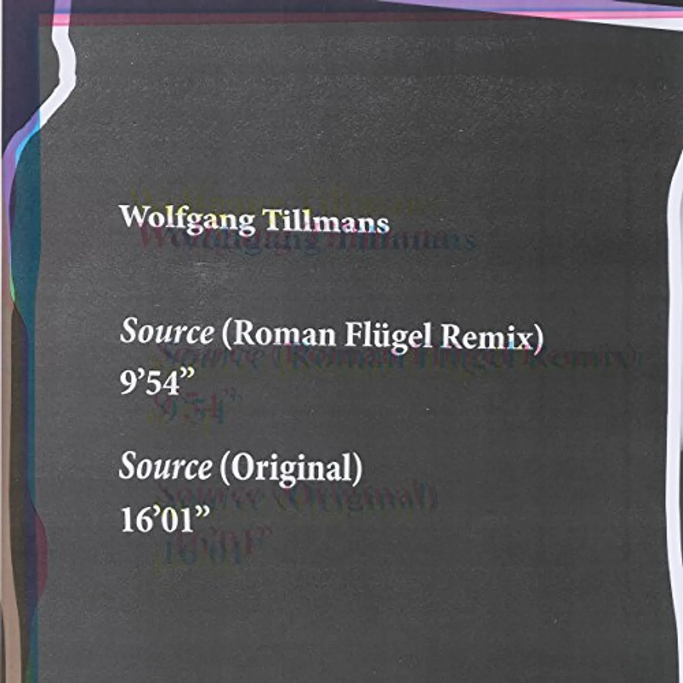 Wolfgang Tillmans Source Vinyl Record