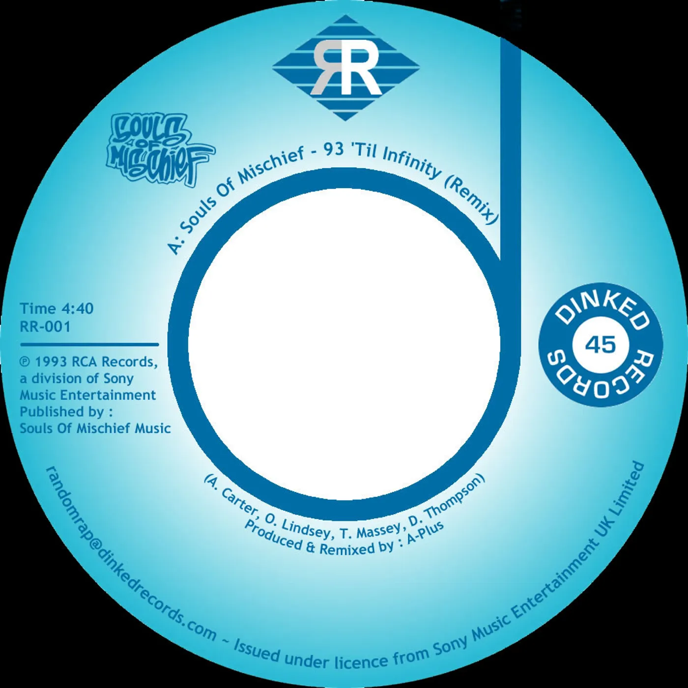 Souls Of Mischief 93' TIL INIFITY (REMIX) / INSTRUMENTAL Vinyl Record