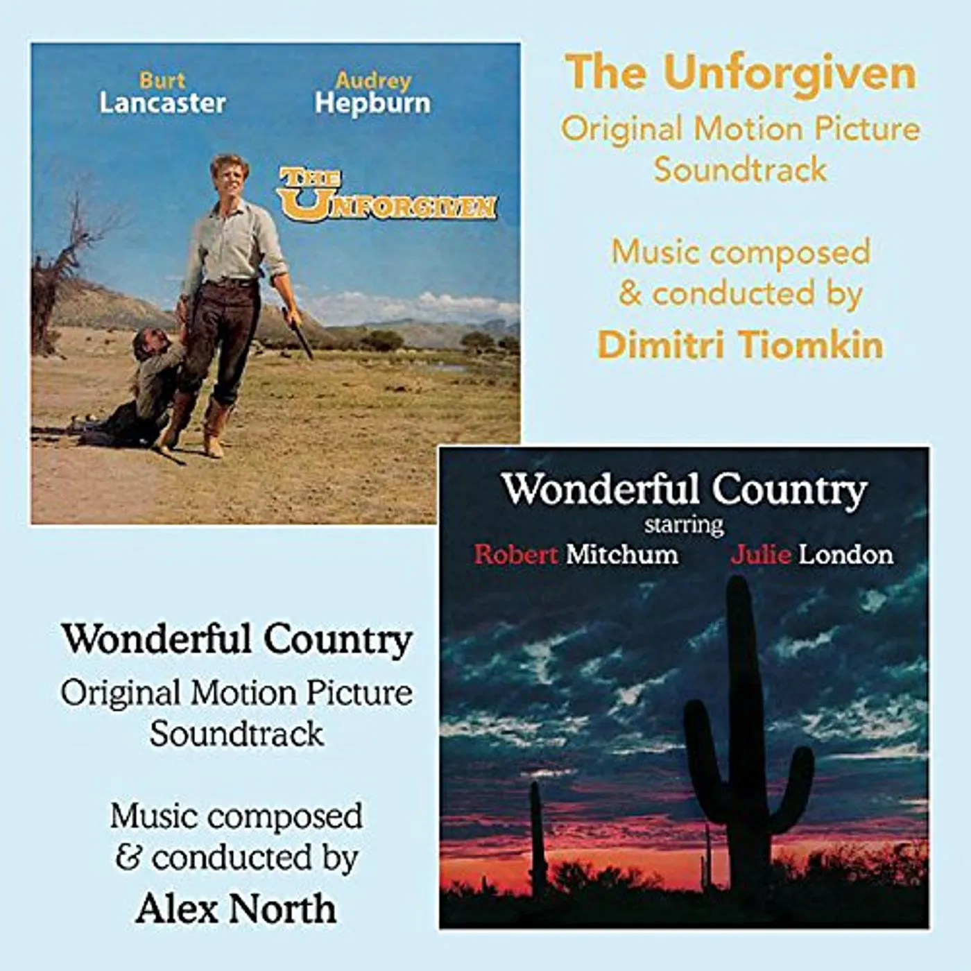Alex North UNFORGIVEN / WONDERFUL COUNTRY ORIGINAL SOUNTRACKS CD