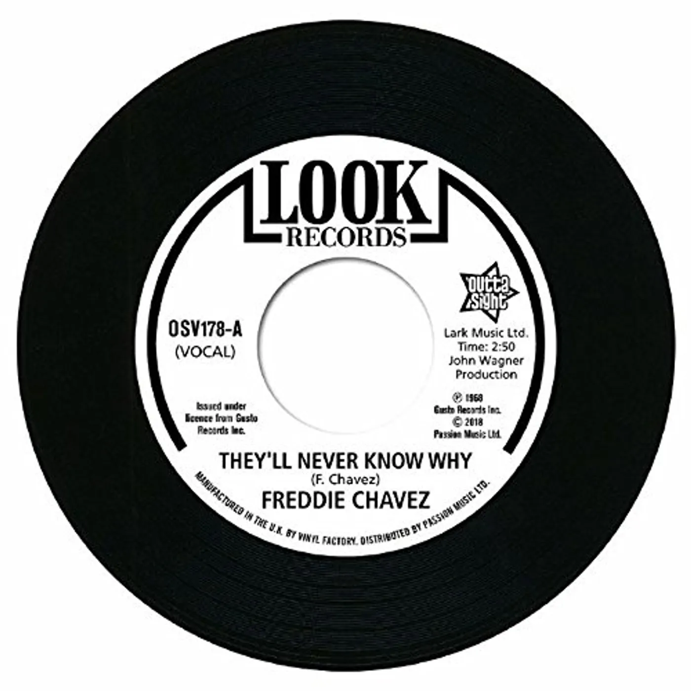 Freddie Chavez THEY'LL NEVER KNOW WHY / MAKE UP YOUR MIND Vinyl Record