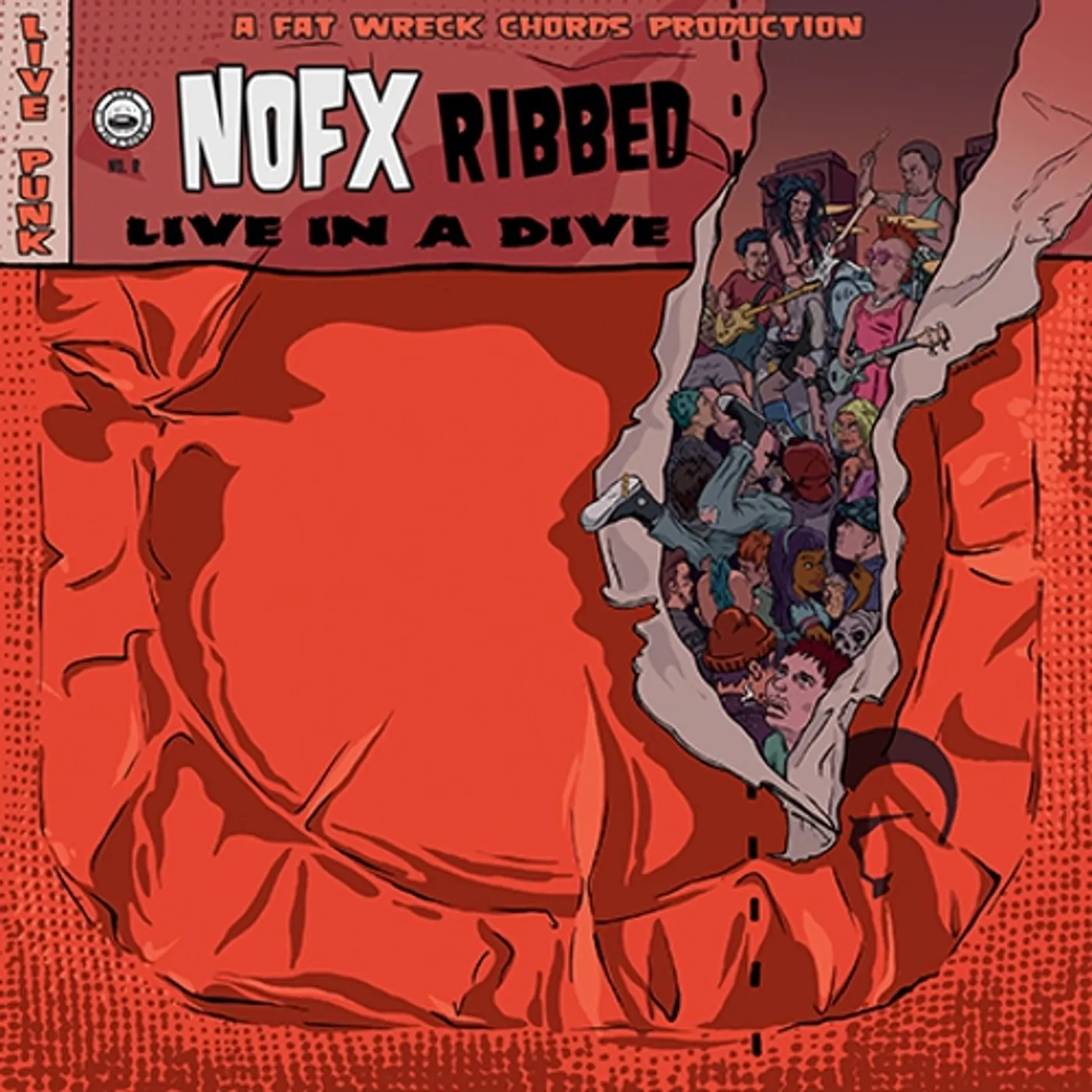 NOFX RIBBED- LIVE IN A DIVE Vinyl Record