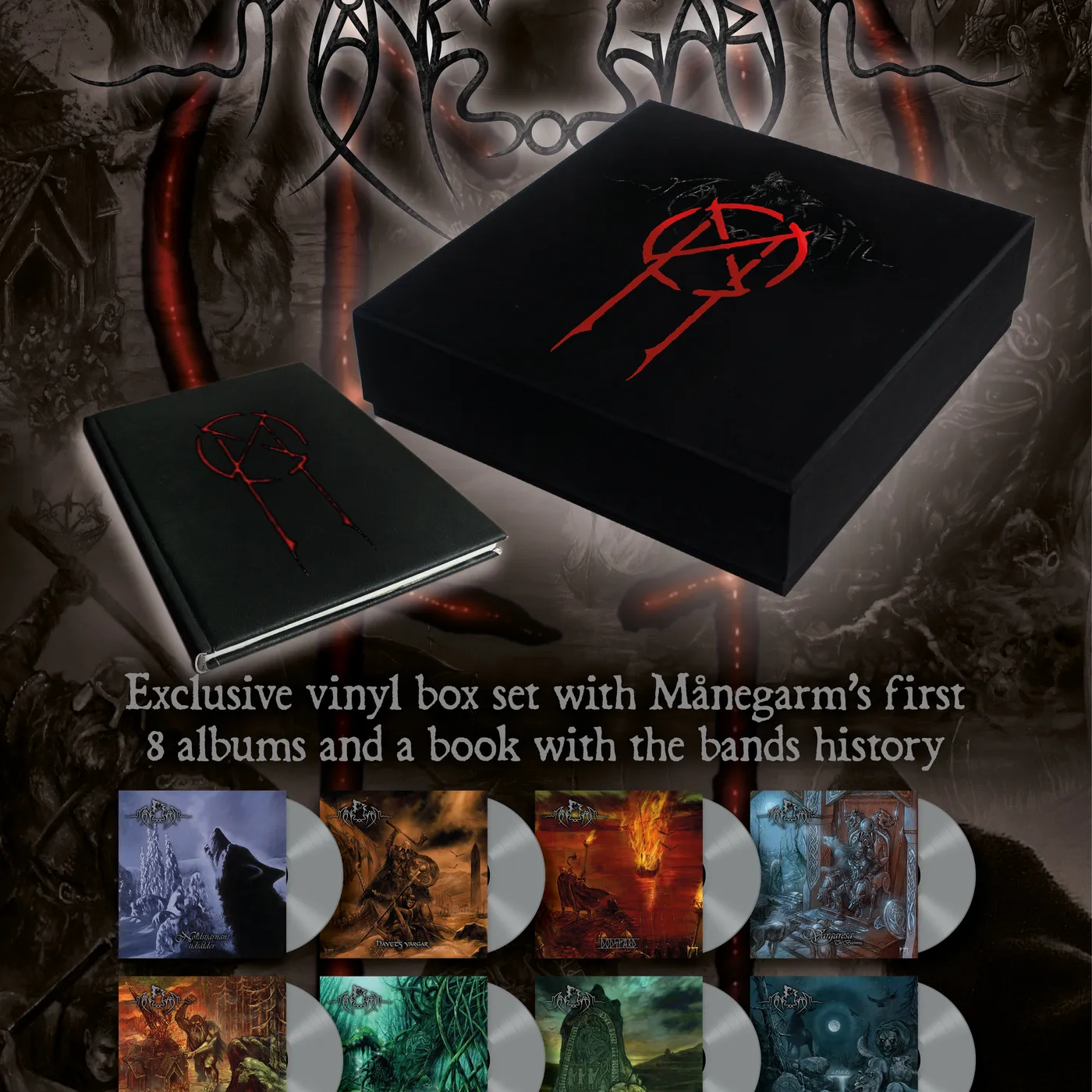 Månegarm 8LP BOXSET + BOOK Vinyl Record