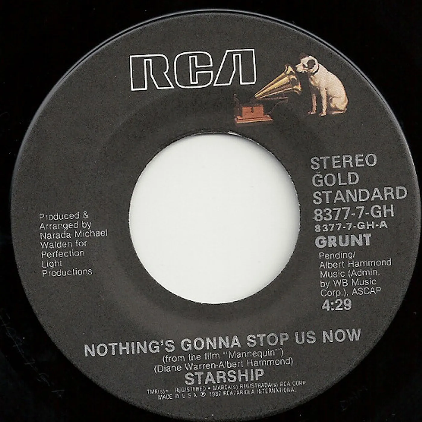 Starship NO PROTECTION (NOTHIN'S GONNA STOP US NOW) Vinyl Record