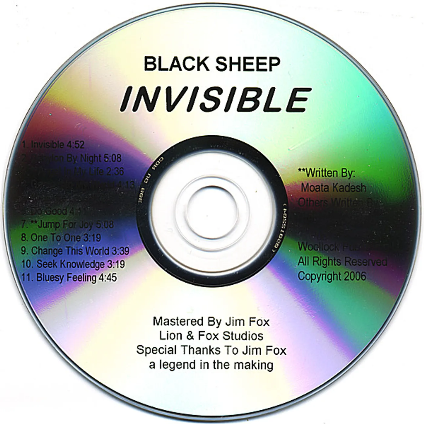 Blacksheep INVISIBLE CD