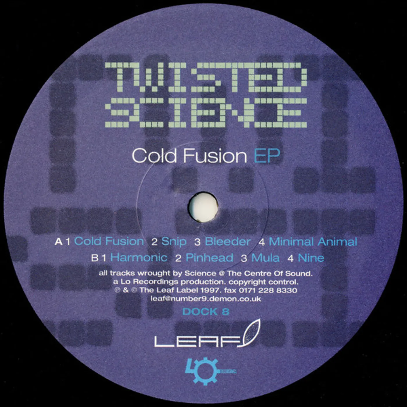 Twisted Science COLD FUSION Vinyl Record