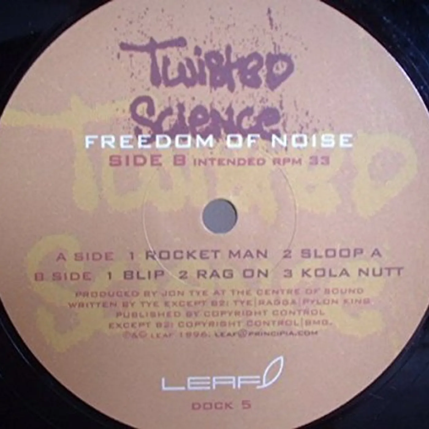 Twisted Science Freedom Of Noise Vinyl Record