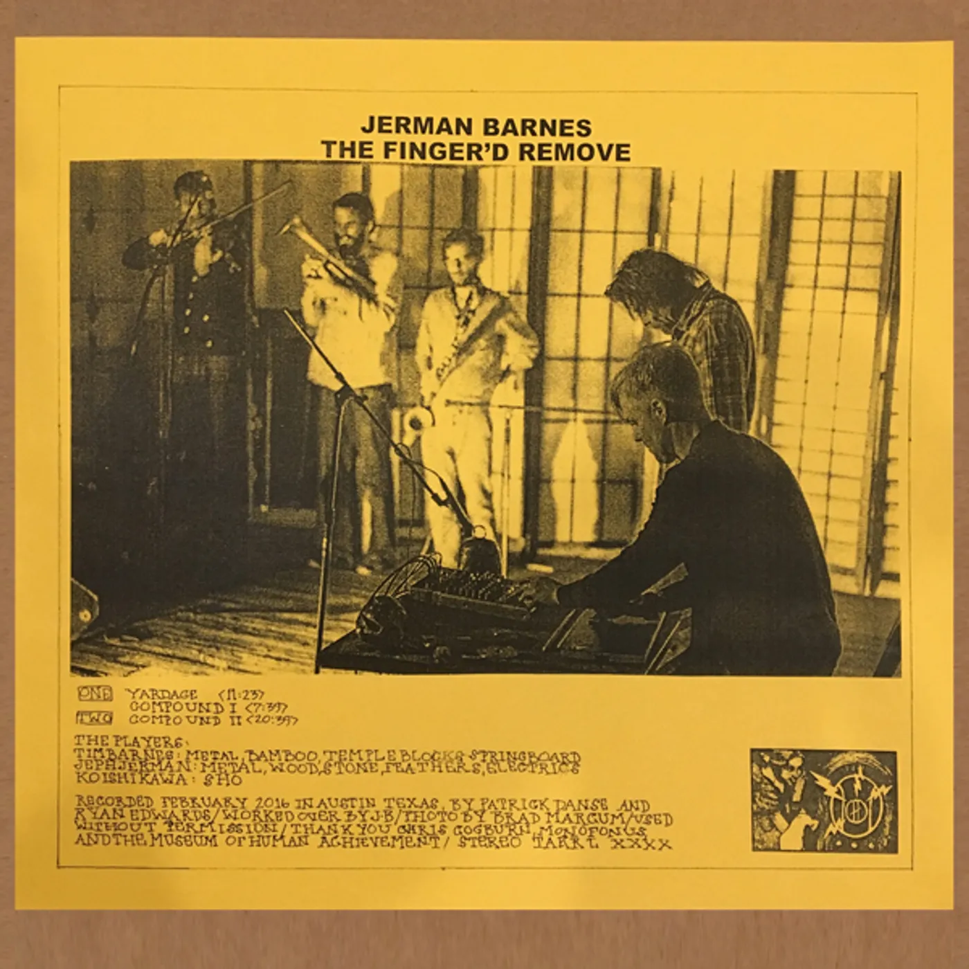 Jerman Barnes FINGER'D REMOVE Vinyl Record