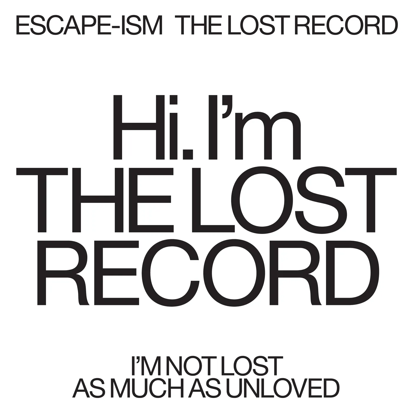 Escape-ism THE LOST RECORD CD