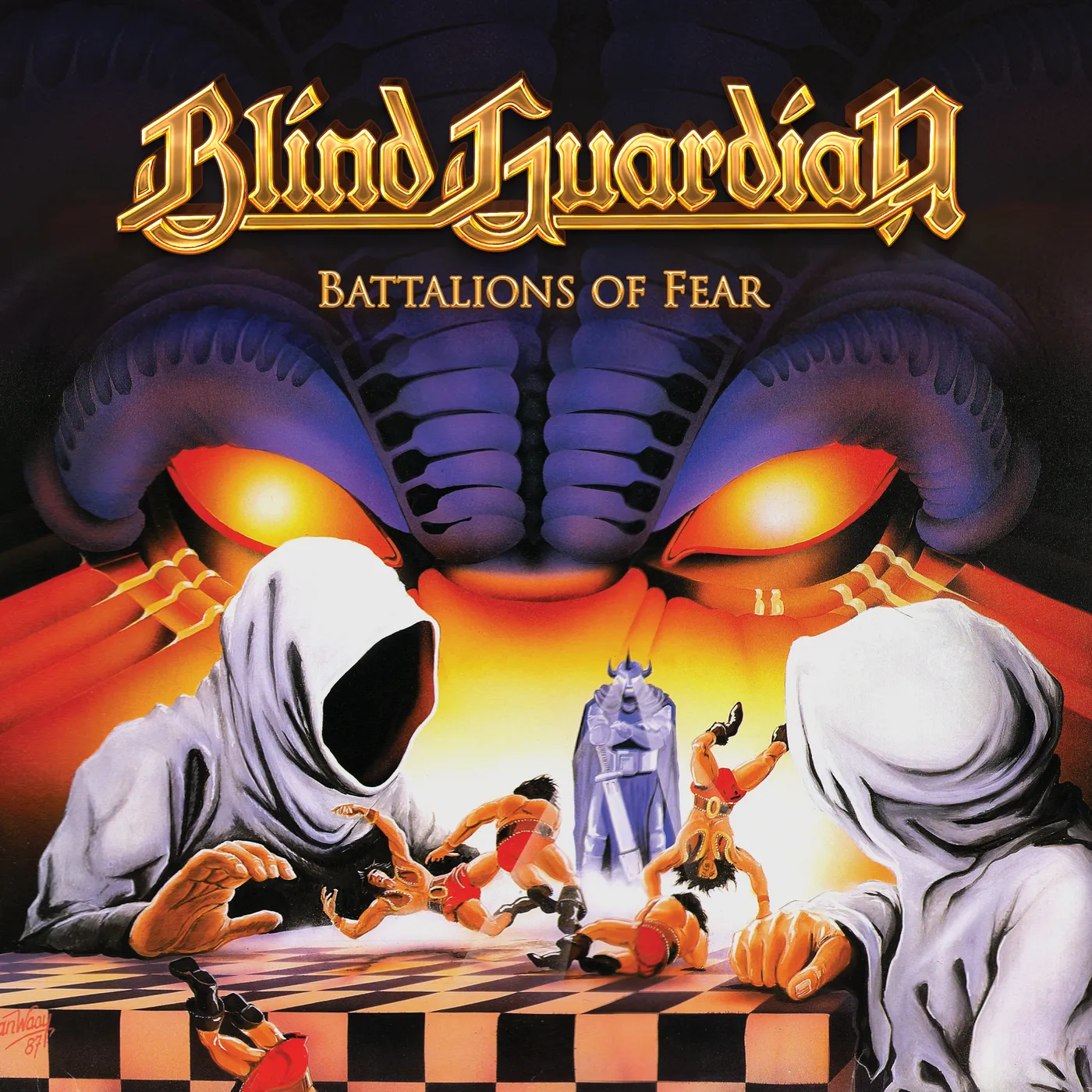 Blind Guardian BATTALIONS OF FEAR (REMIXED 2007) - Limited Edition White Colored Vinyl Record