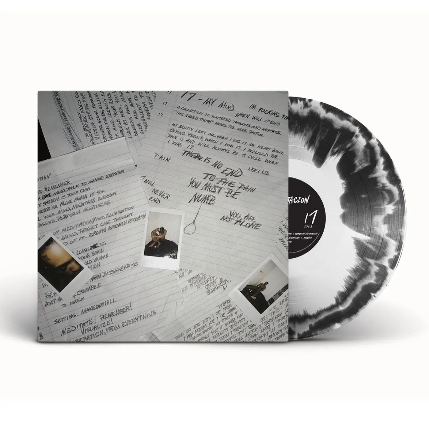 XXXTENTACION 17 (Limited Edition Black & White Colored) Vinyl Record