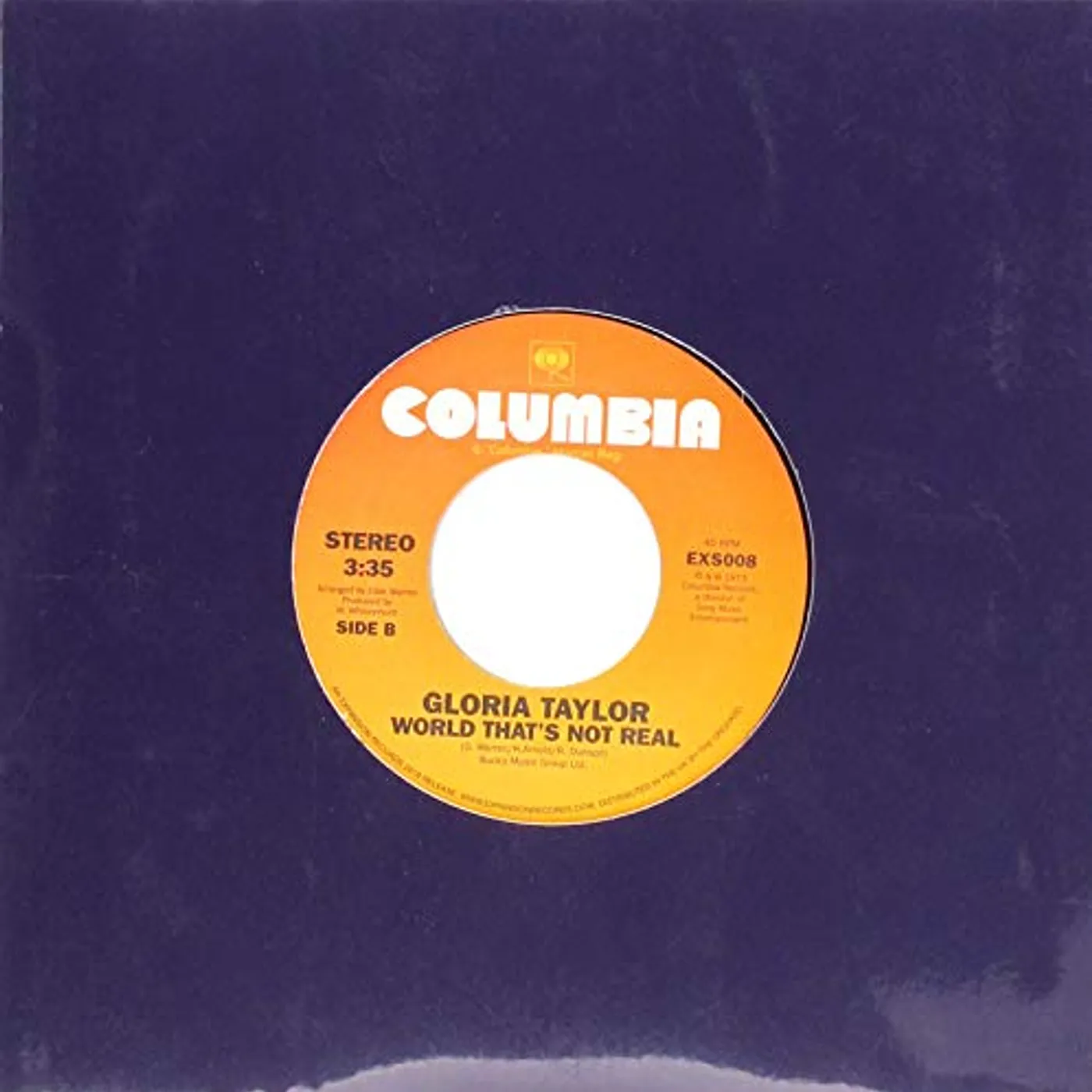 Gloria Ann Taylor DEEP INSIDE YOU / WORLD THAT'S NOT REAL Vinyl Record