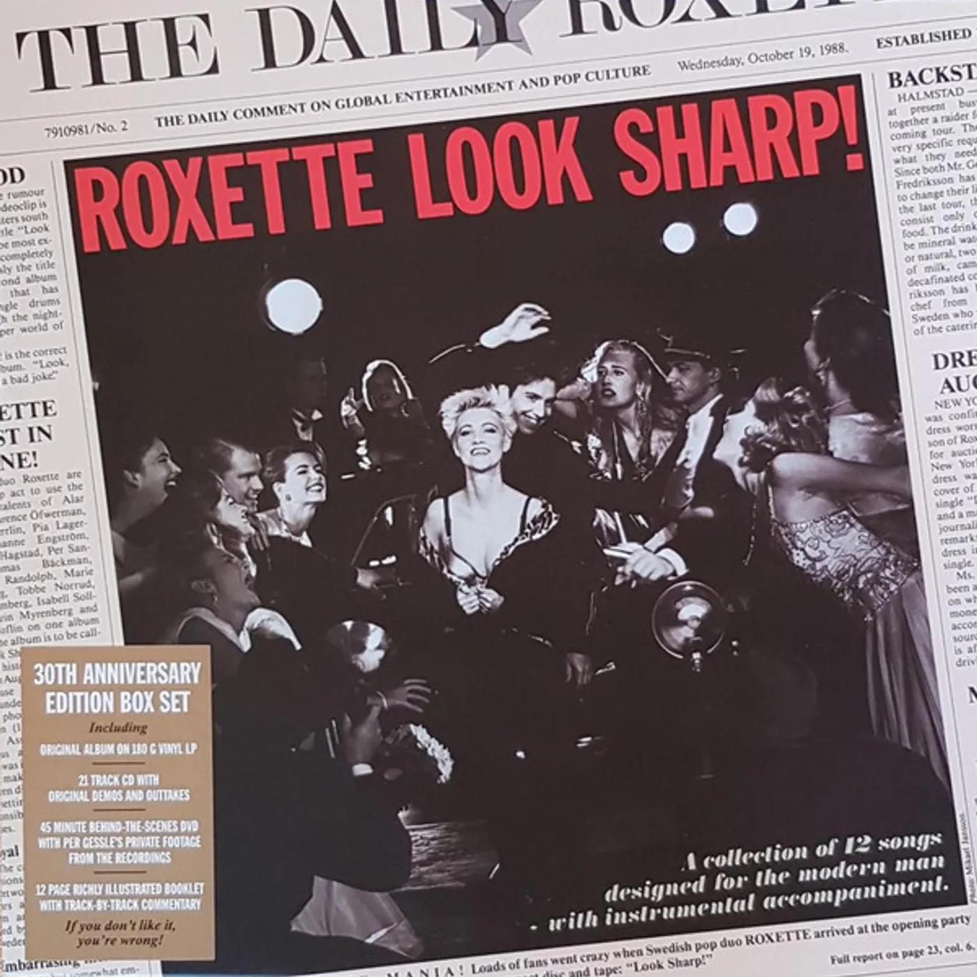 Roxette LOOK SHARP 30TH ANNIVERSARY EDITION Vinyl Record