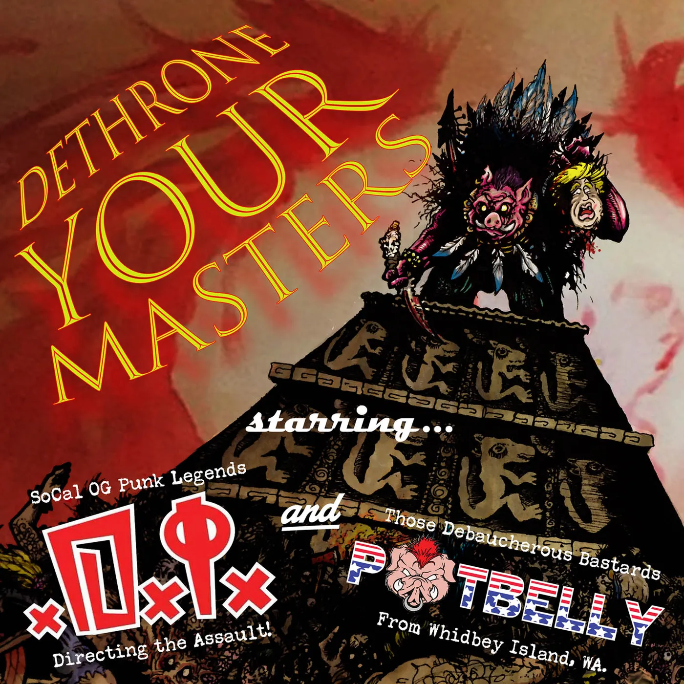 D.I. DETHRONE YOUR MASTERS SPLIT EP Vinyl Record