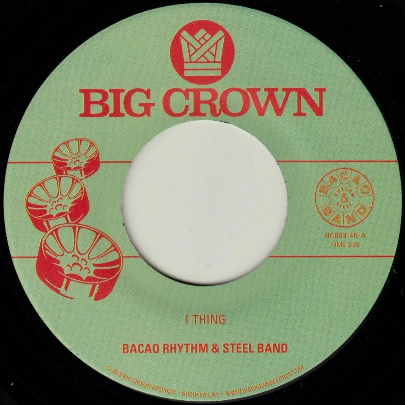 Bacao Rhythm & Steel Band 1 THING / HOOLA HOOP Vinyl Record