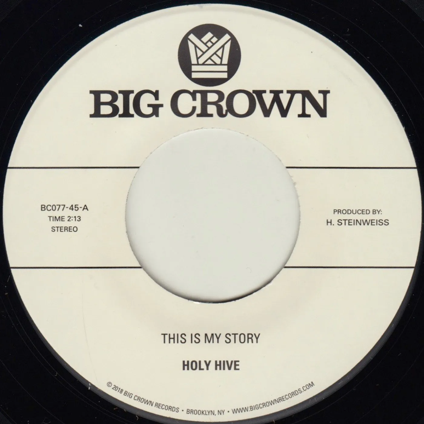 Holy Hive THIS IS MY STORY / BLUE LIGHT Vinyl Record