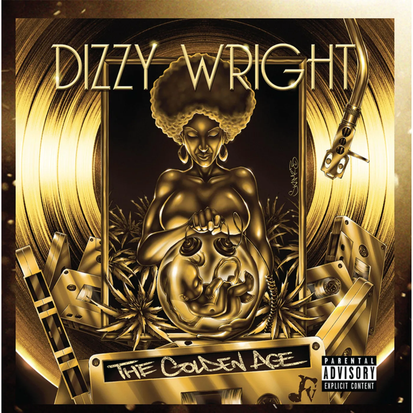 Dizzy Wright THE GOLDEN AGE - Gold Colored Double Vinyl Record