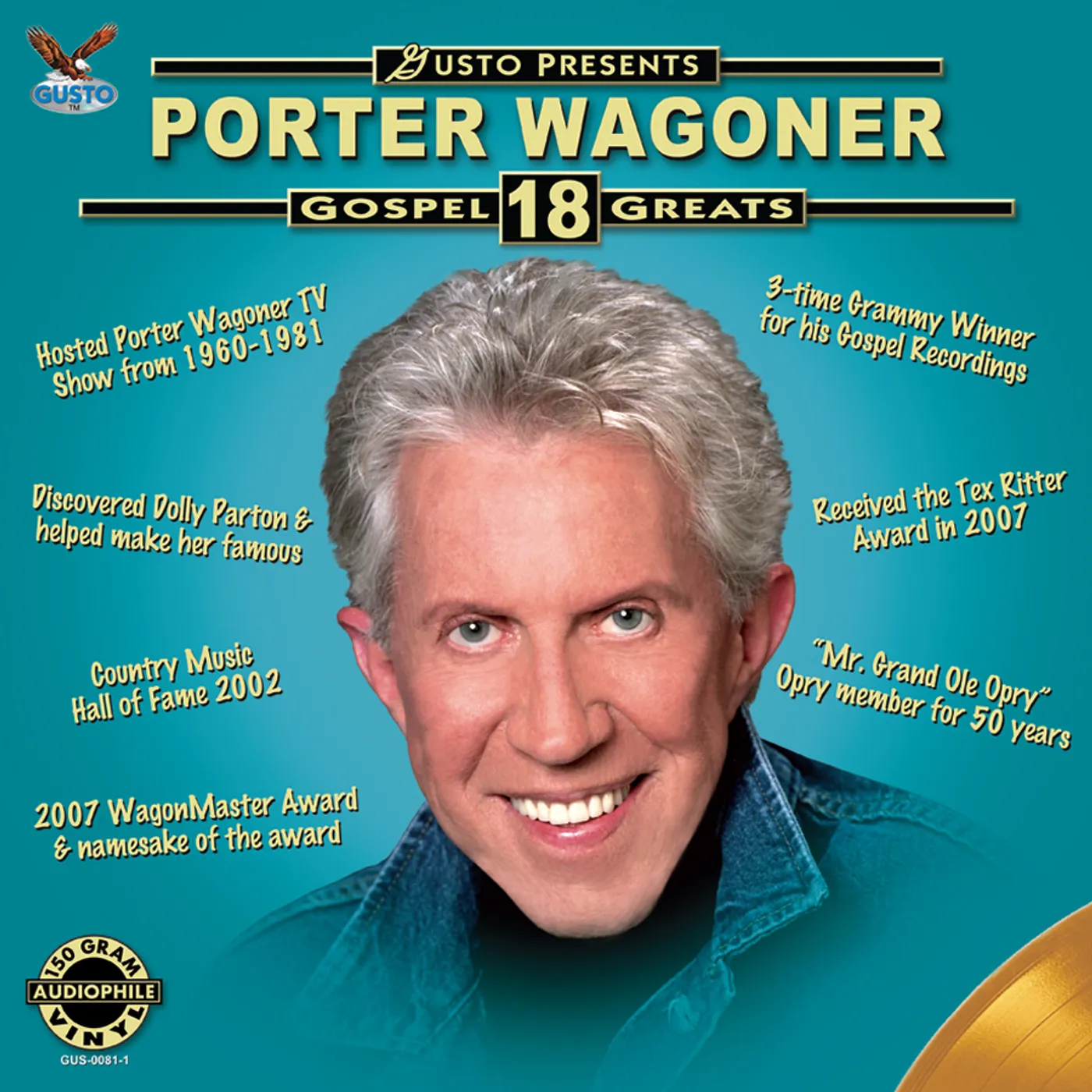 Porter Wagoner GOSPEL 18 GREATS Vinyl Record