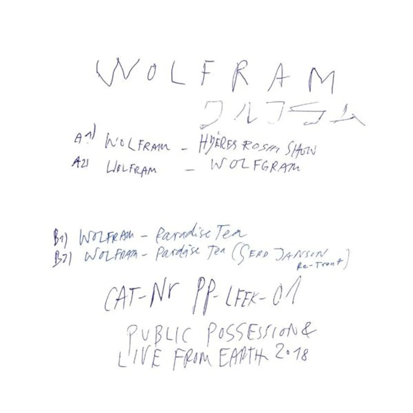 Wolfram EP Vinyl Record