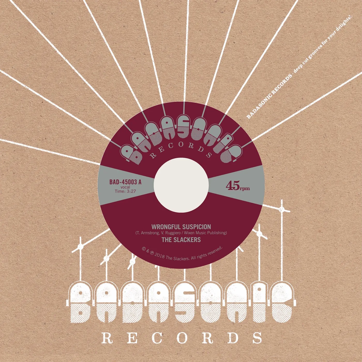 The Slackers WRONGFUL SUSPICION / THE NOOSE Vinyl Record