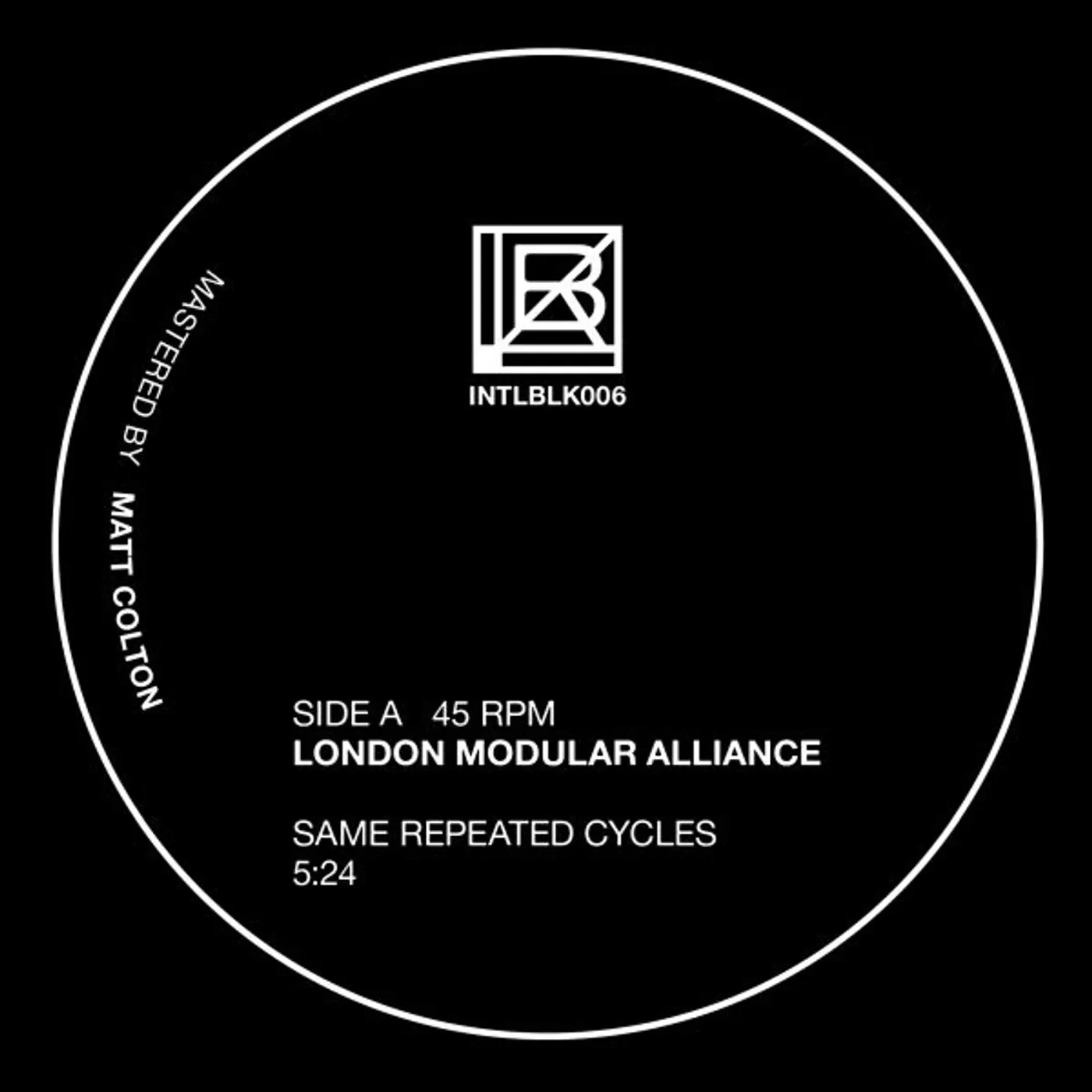 London Modular Alliance INTLBLK006 Vinyl Record