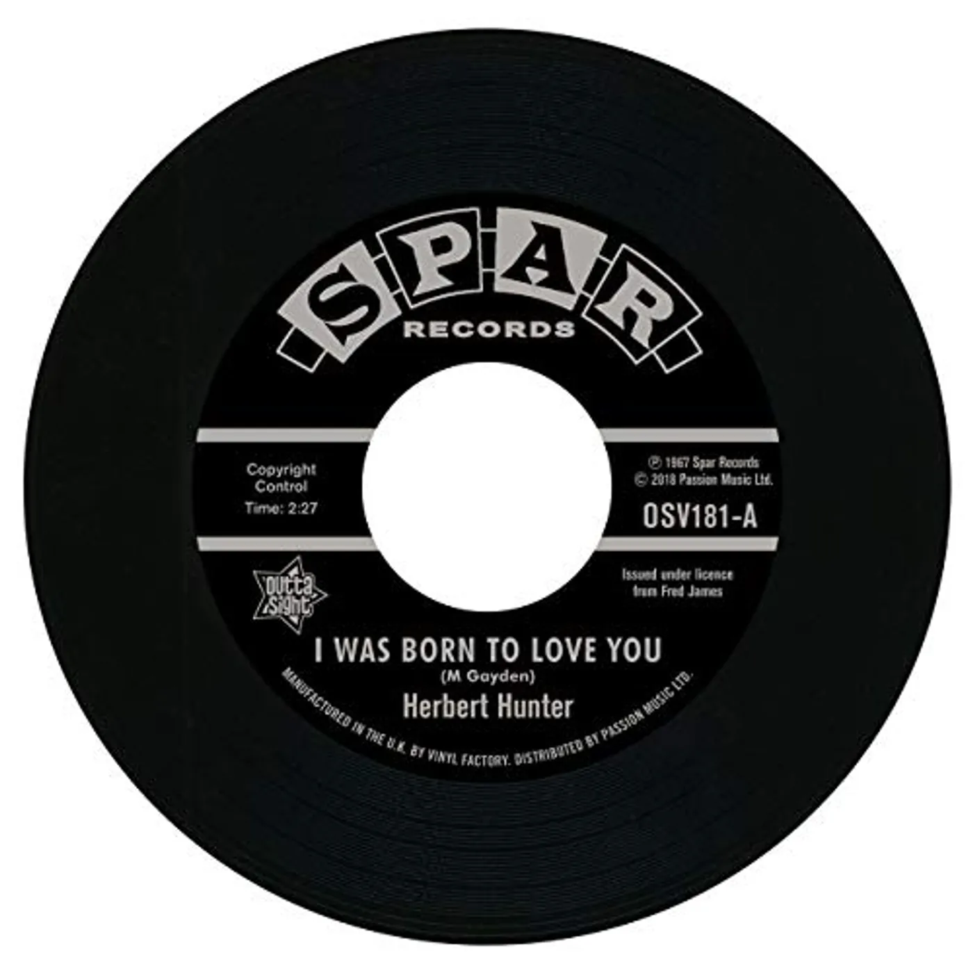Herbert Hunter I WAS BORN TO LOVE YOU / I KNOW THE FEELIN Vinyl Record
