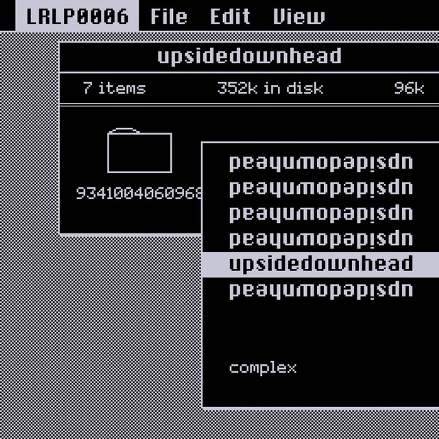 upsidedownhead complex Vinyl Record