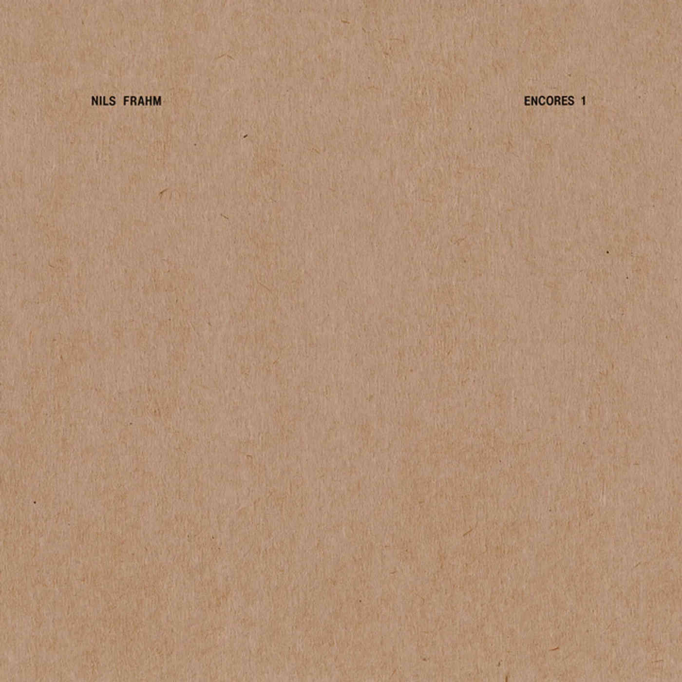 Nils Frahm ENCORES 2 Vinyl Record