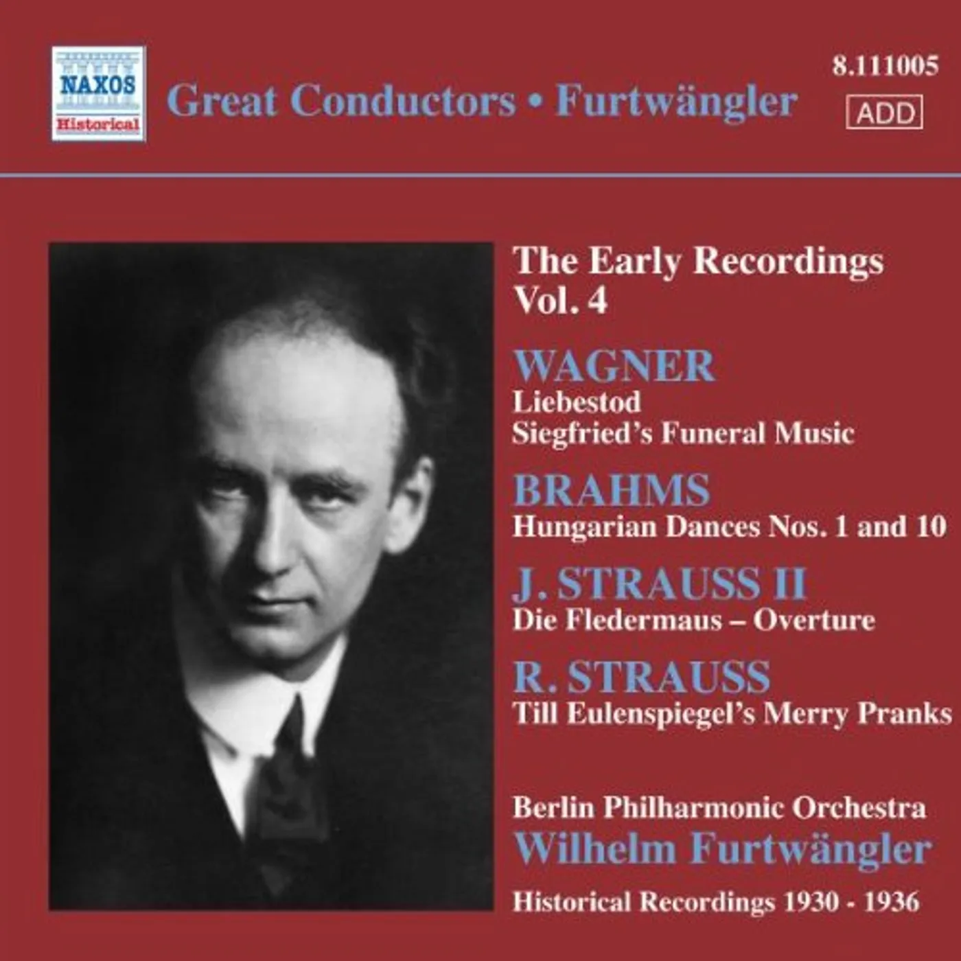 Wilhelm Furtwängler EARLY RECORDINGS VOL. 4 CD