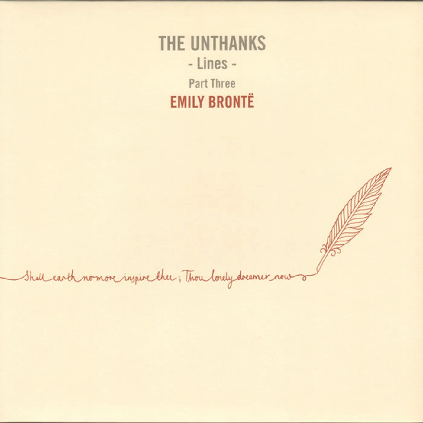 The Unthanks LINES PART THREE: EMILY BRONTE Vinyl Record