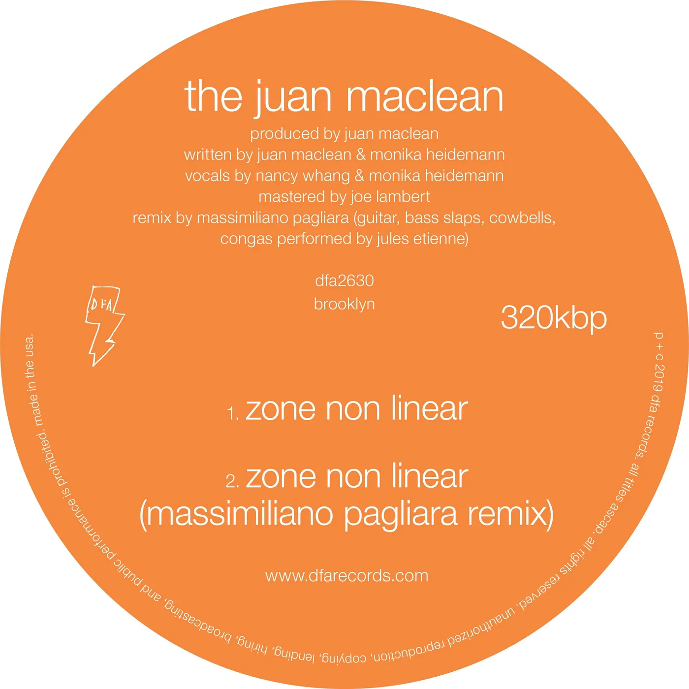 The Juan McLean WHAT DO YOU FEEL FREE ABOUT? / ZONE NONLINEAR Vinyl Record