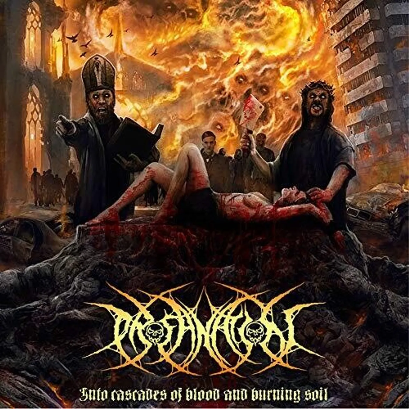 Profanation INTO CASCADES OF BLOOD & BURNING SOIL CD