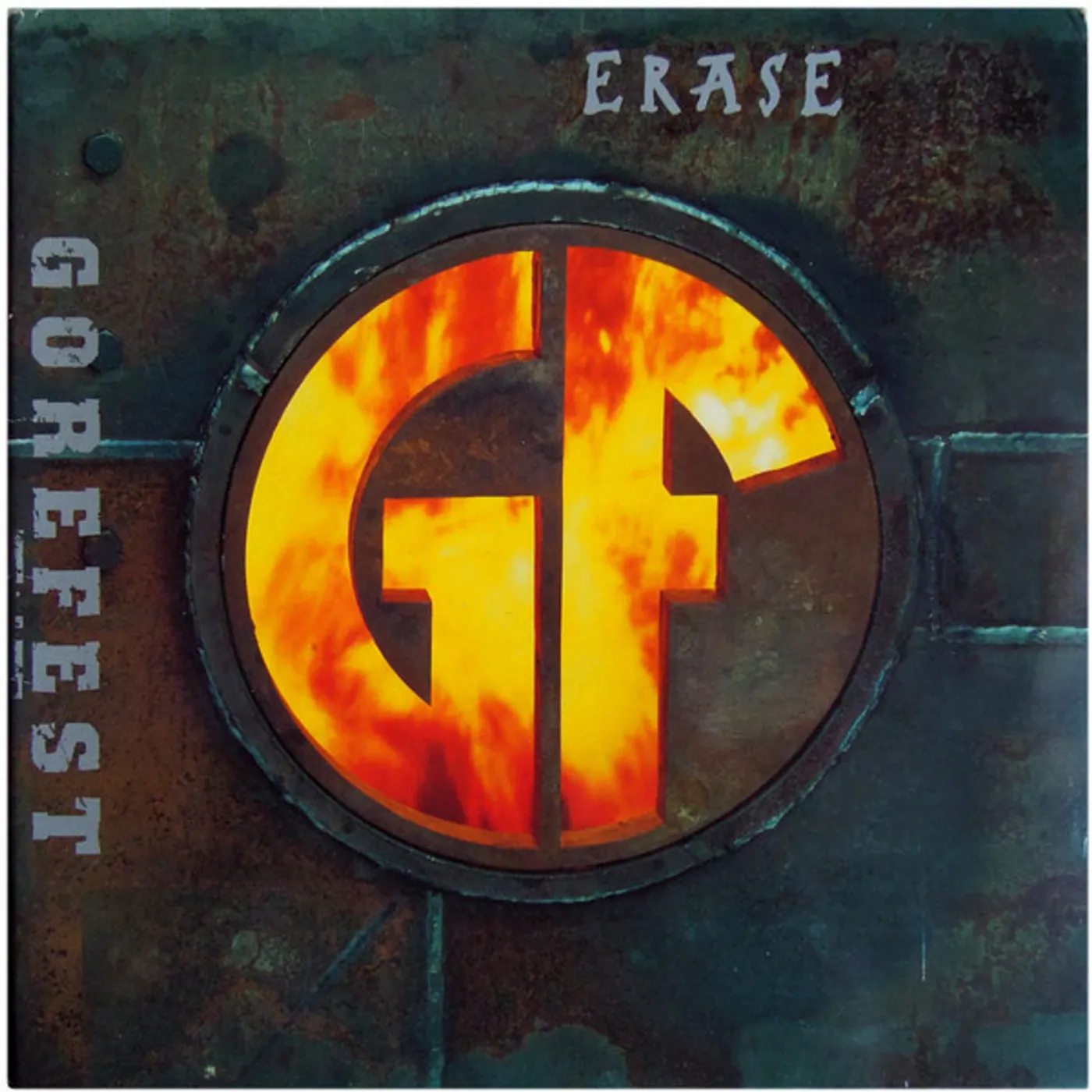 Gorefest ERASE (GRAY W/ ORANGE/YELLOW SPLATTER/140G) Vinyl Record