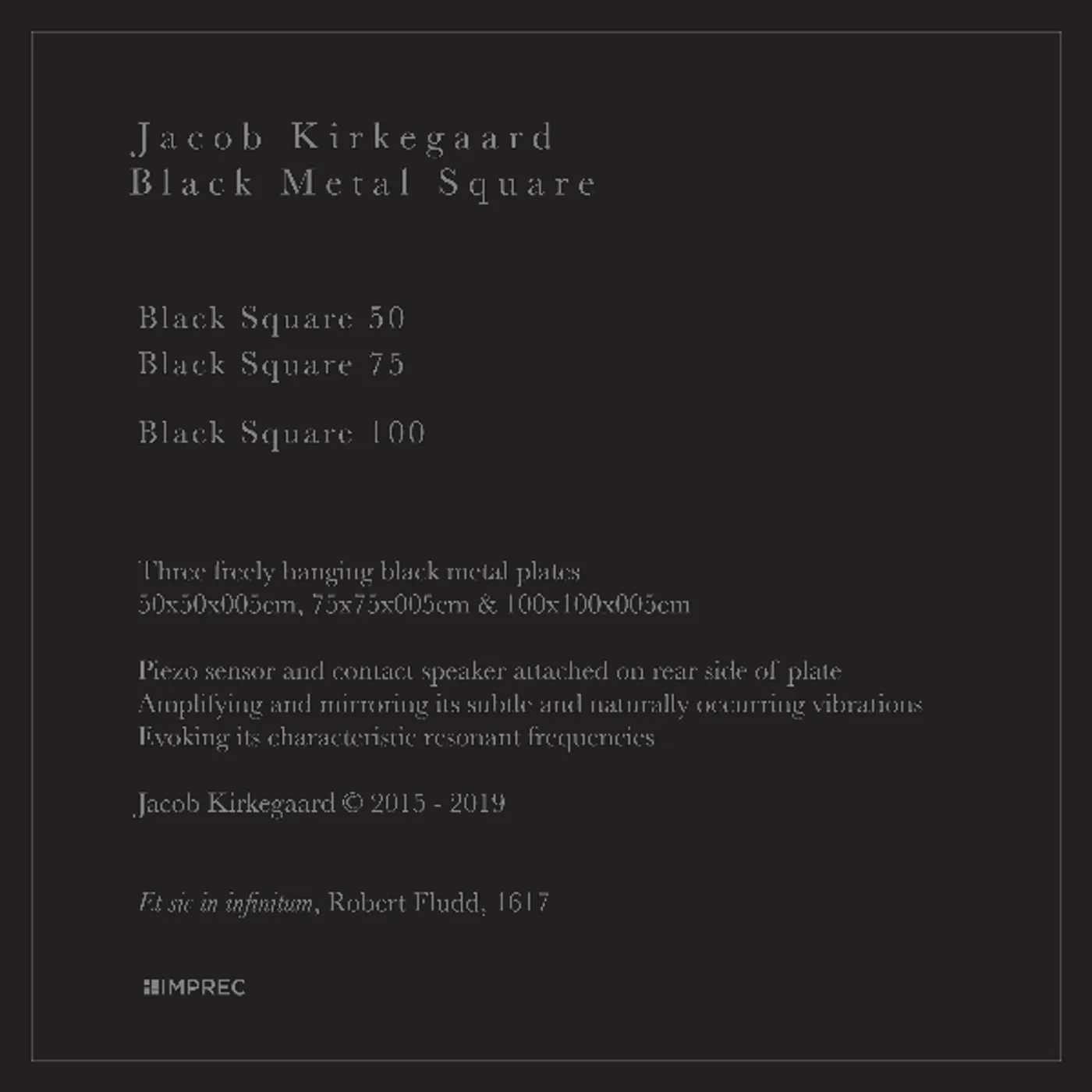 Jacob Kirkegaard BLACK METAL SQUARE Vinyl Record
