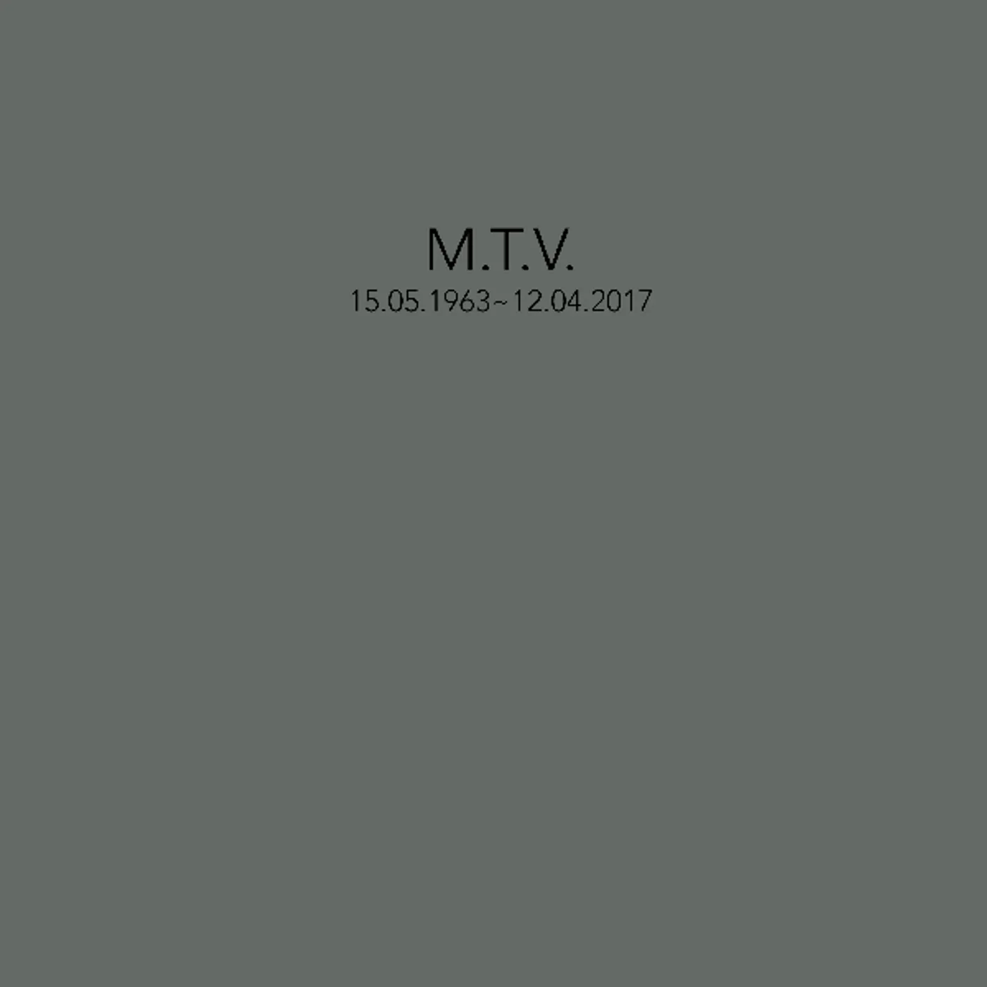 Mika Vainio MTV 15051963 - 12042017 CD