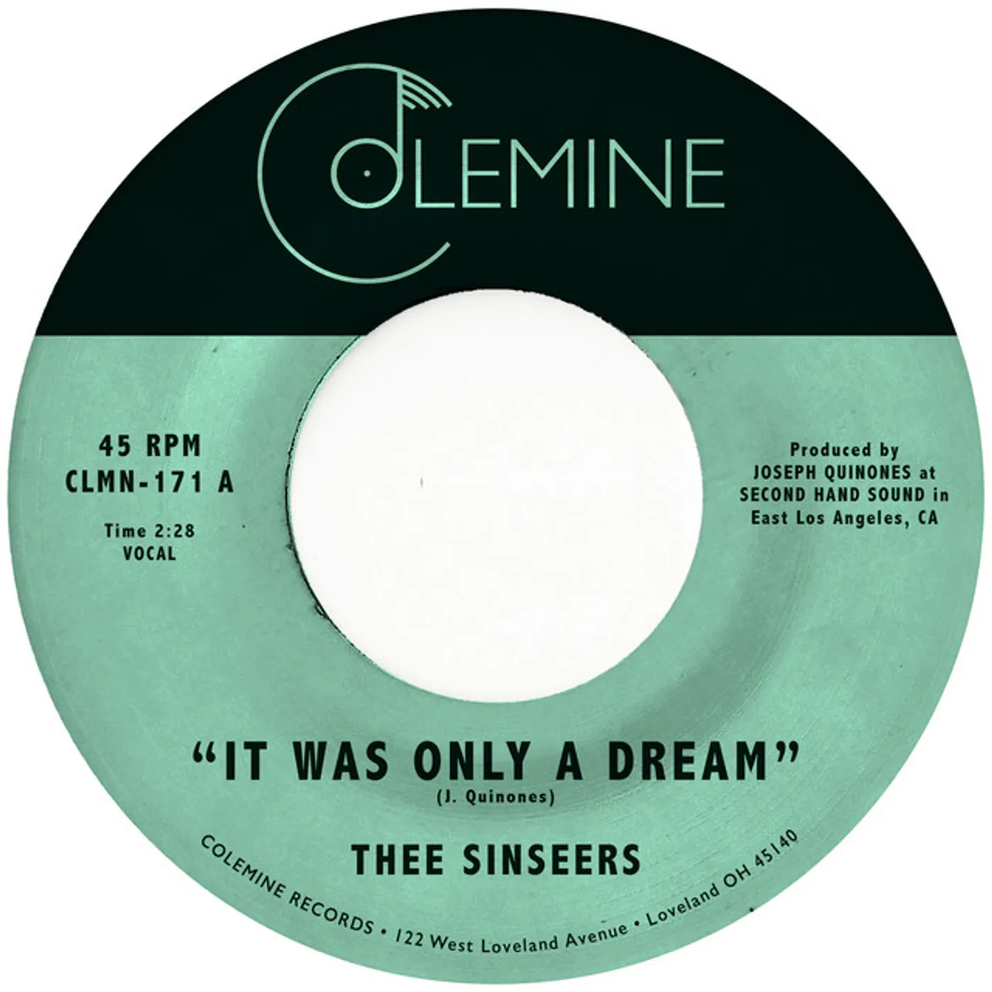 Thee Sinseers It Was Only a Dream Vinyl Record