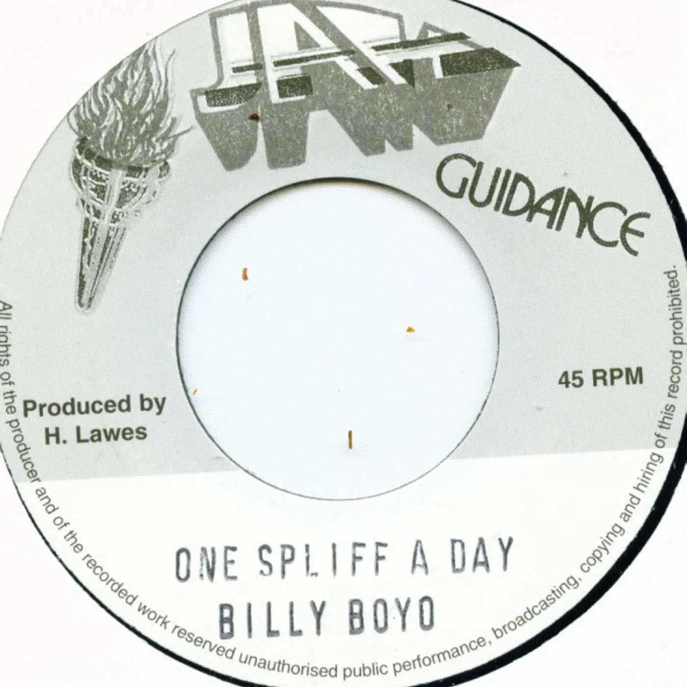 Billy Boyo ONE SPLIFF A DAY Vinyl Record - UK Release