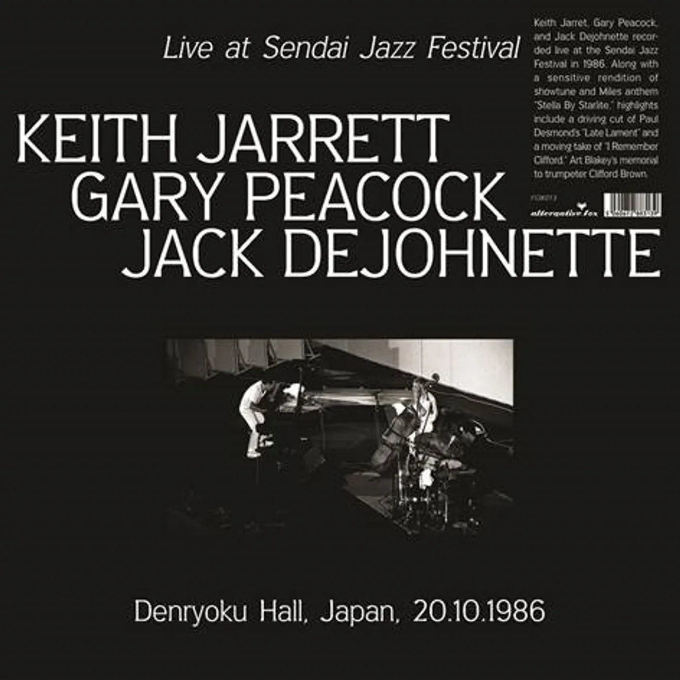 Keith Jarrett LIVE AT SENDAI JAZZ FESTIVAL DENRYOKU HALL Vinyl Record