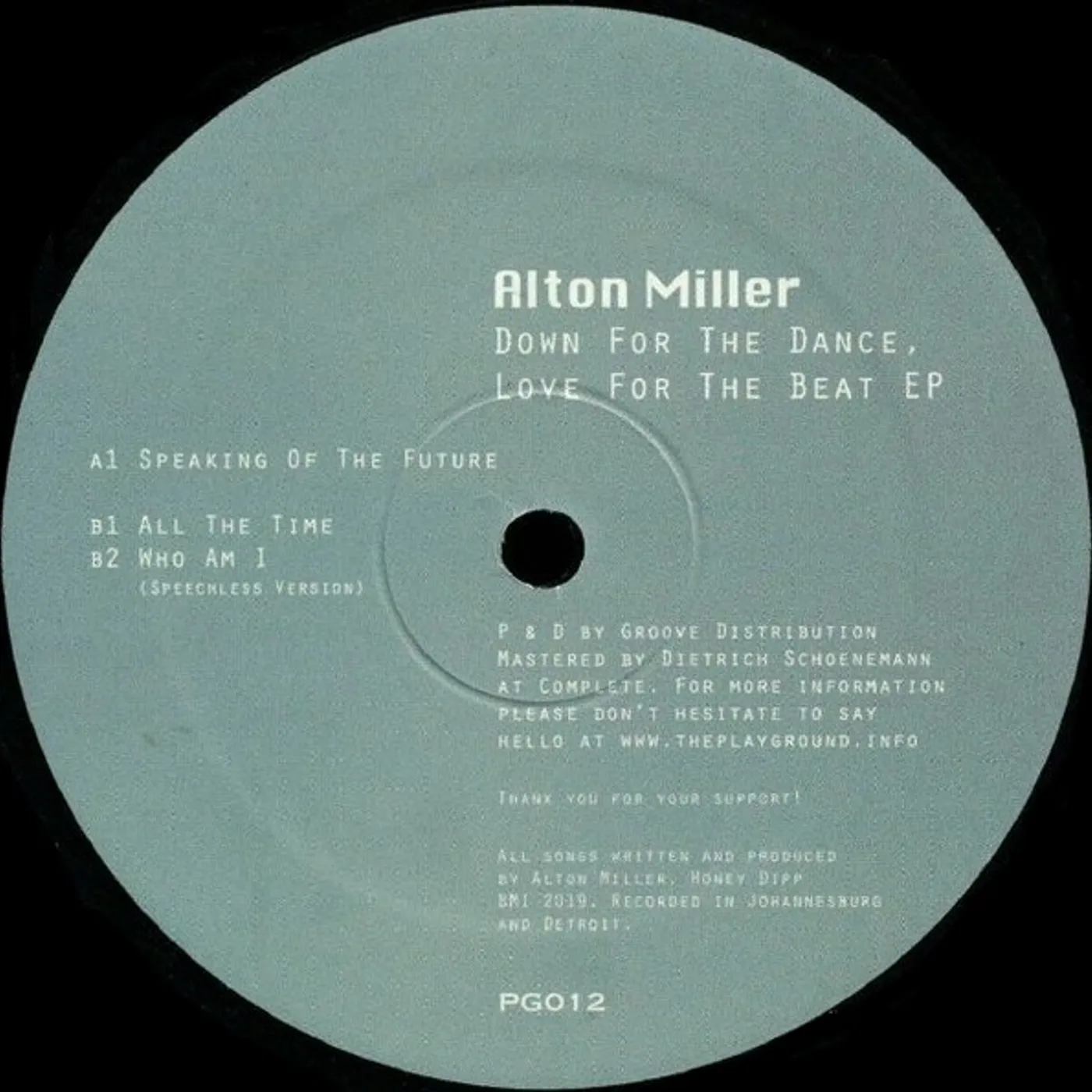 Alton Miller DOWN FOR THE DANCE LOVE FOR THE BEAT Vinyl Record