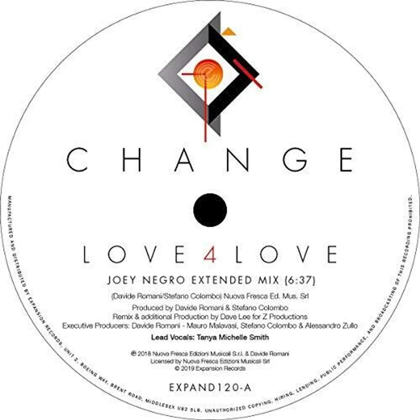 Change LOVE 4 LOVE (JOEY NEGRO EXTENDED MIX) Vinyl Record