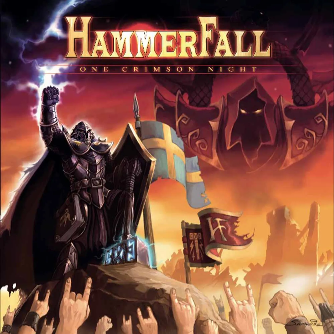 HammerFall ONE CRIMSON NIGHT (LIVE) Vinyl Record