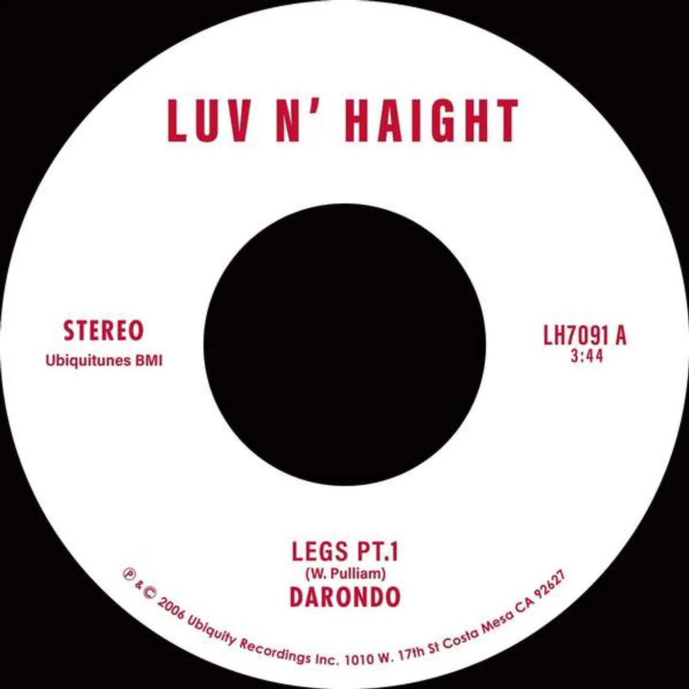 Darondo LEGS PT. 1 / LET MY PEOPLE GO Vinyl Record