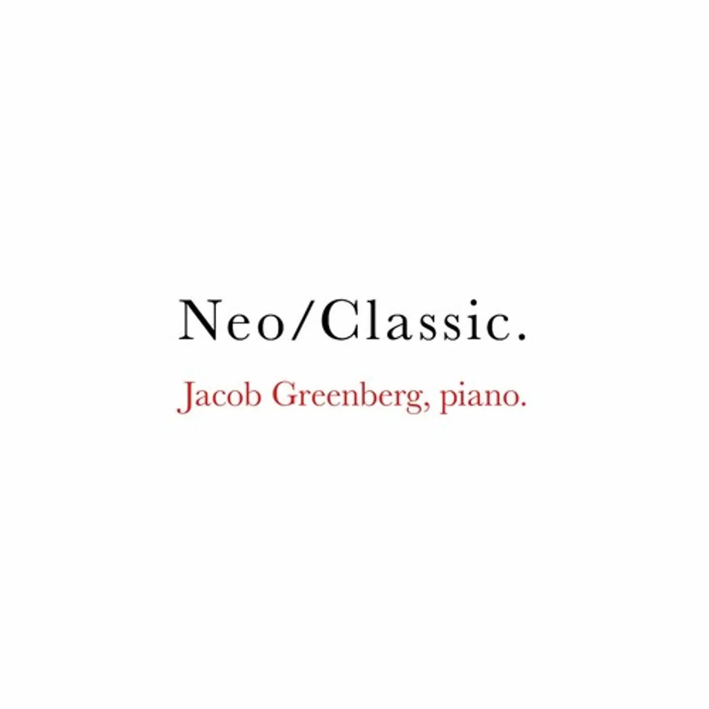 Jacob Greenberg NEO/CLASSIC CD