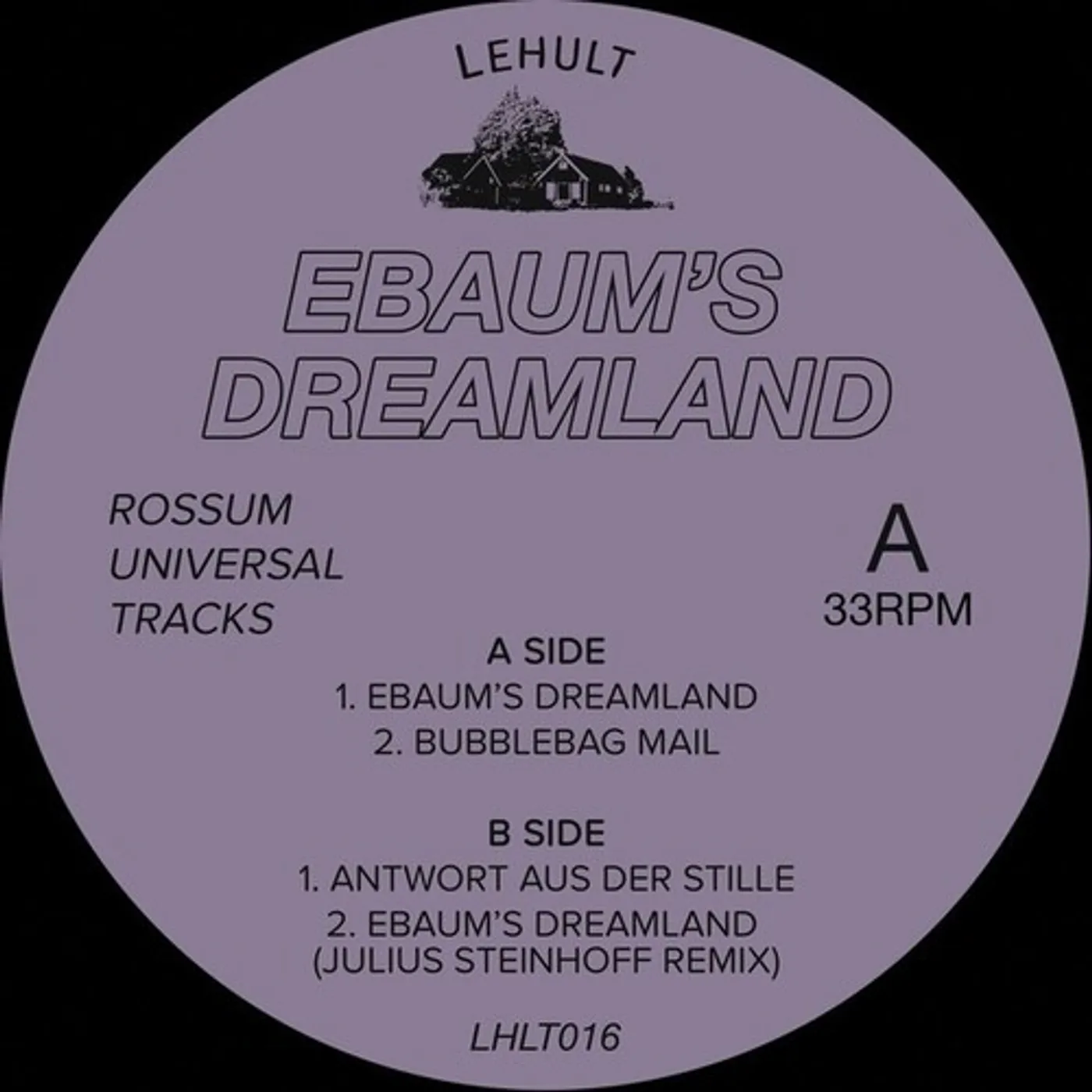 Rossum Universal Tracks Ebaum's Dreamland Vinyl Record