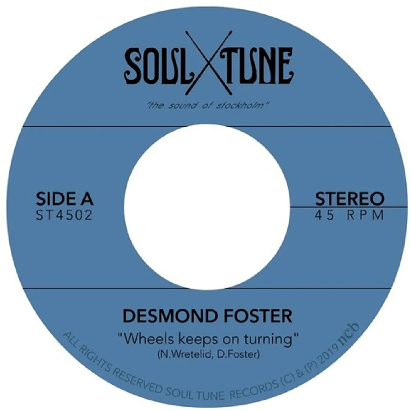 Desmond Foster WHEELS KEEPS ON TURNING / ATTITUDE Vinyl Record