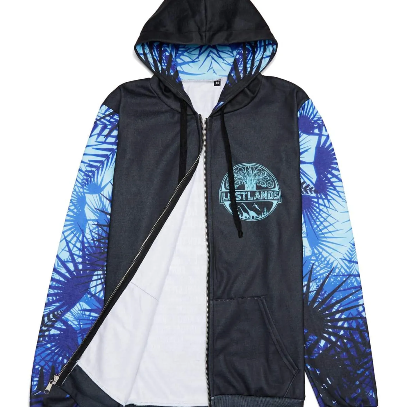 Excision Lost Lands 'Foliage' Lineup Full-Zip Hoodie - Black/Blue