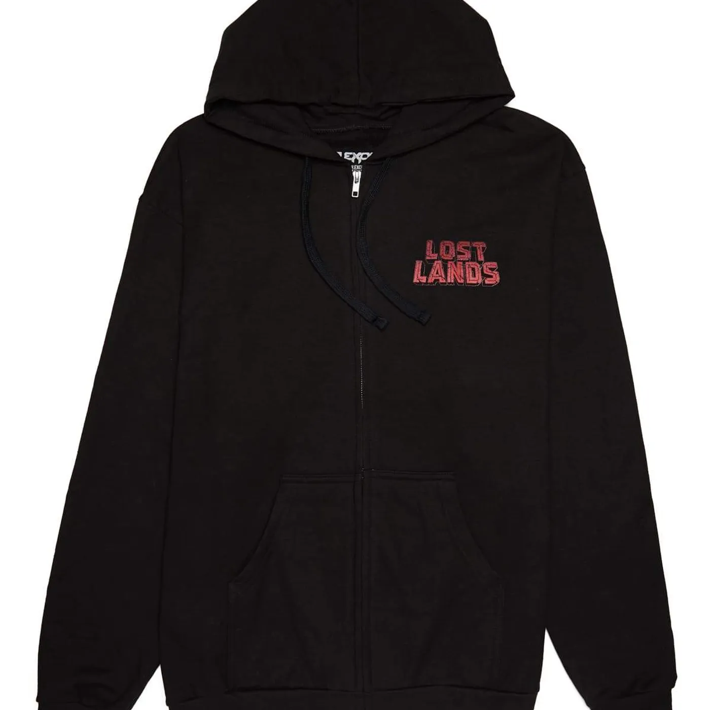 Excision Lost Lands 2018 Lineup Full-Zip Hoodie - Black/Red
